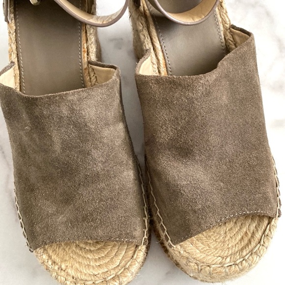 Marc Fisher Adalyn Olive Suede Espadrille Sandals 8.5M - Picture 11 of 12